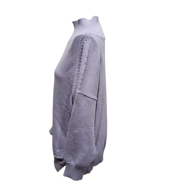 Maeve Anthropolgie Crystal Tunic Sweater Womens SZ XL Lavender Mock Neck Casual - Picture 2 of 4